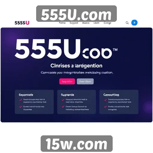 Análise da interface de usuário do site 555U